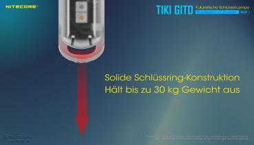NITECORE TIKI GTID GLOW IN THE DARK BLUE
